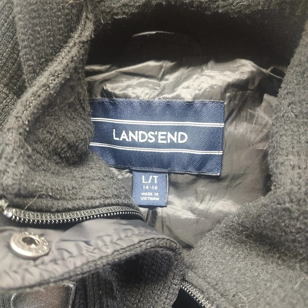 Land's end Women's Black Winter Coat‎ Size Large